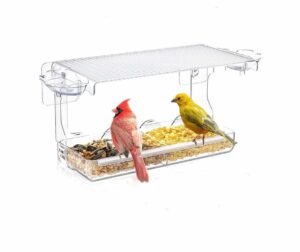 20 Window Bird Feeders Clear Perspex Double Tray Wholesale Job Lot